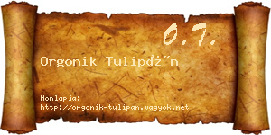 Orgonik Tulipán névjegykártya